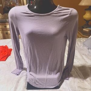 Cupio Purple Fitted Long Sleeve Blouse